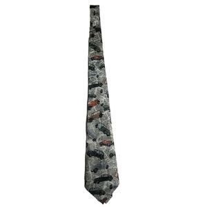 Vintage Designs By A. Rogers Men's Newspaper Vintage Cars Neck Tie